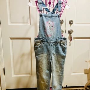 Unicorn design girl’s overalls